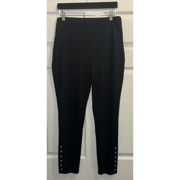 Inc International Concepts Leggings Sz Lg Black High Rise Pearl Legs Classy Work - Picture 1 of 7